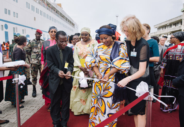 Arrival ceremony in Guinea