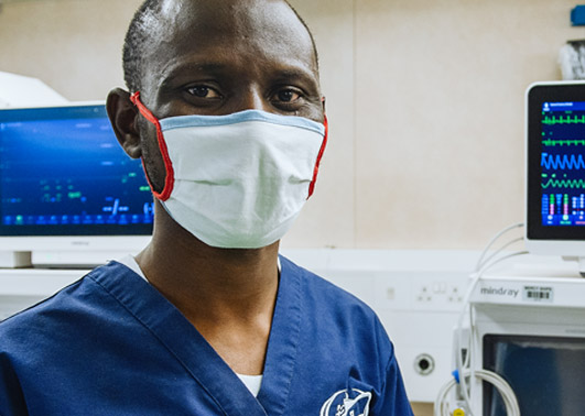 Medical technician Emmanuel Essah