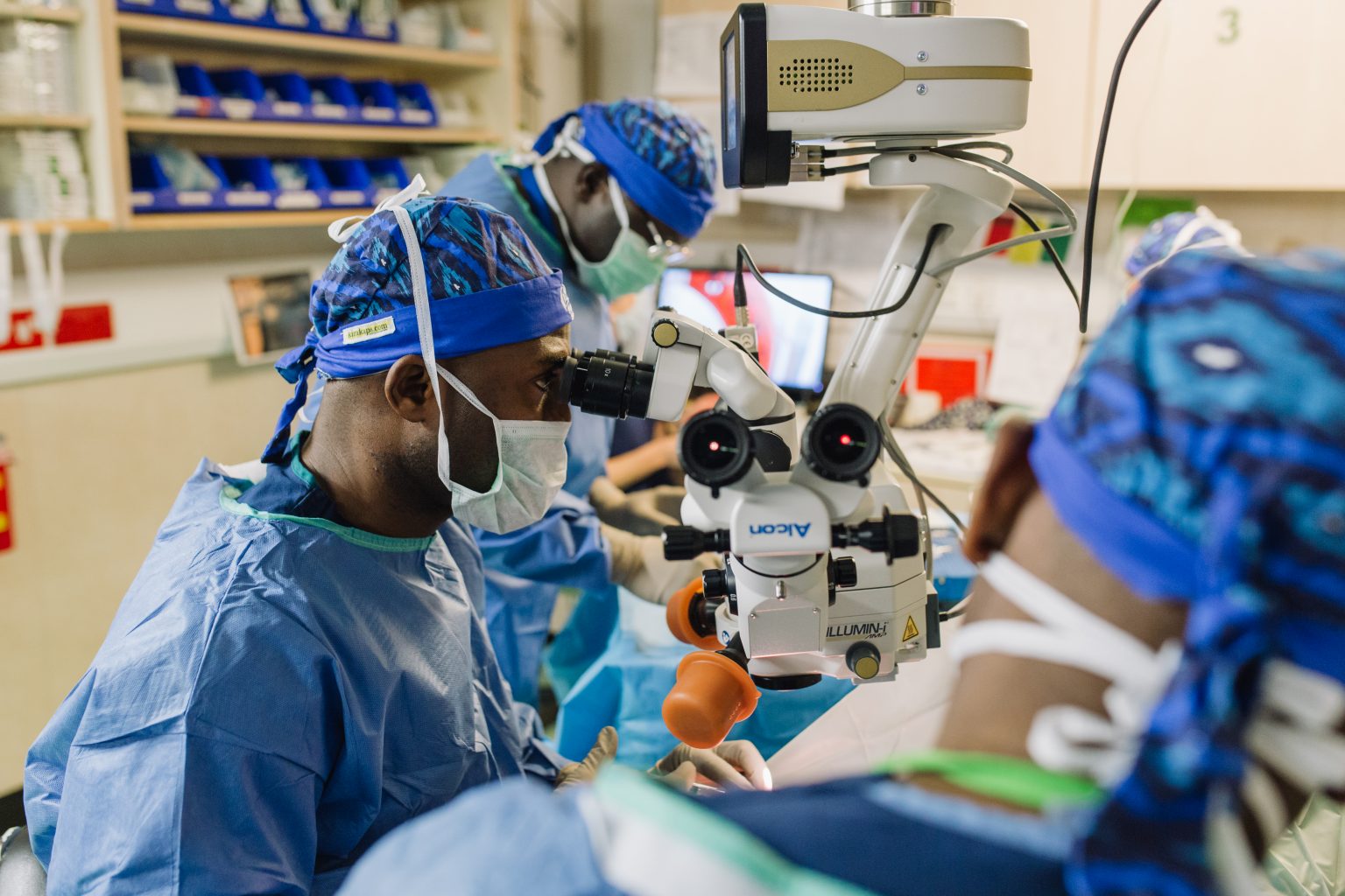 Dr. Maxime Sovogui, Abram Wodome, and Moise Minedor