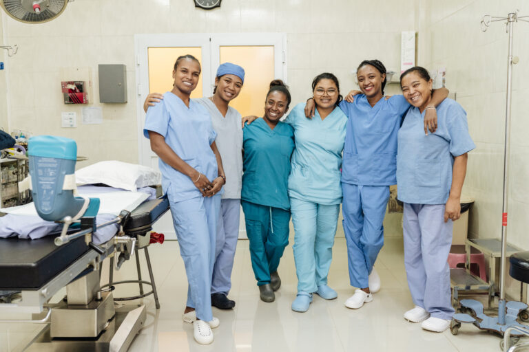 Nurses at the operation room at the Freedom from Fistula Center.