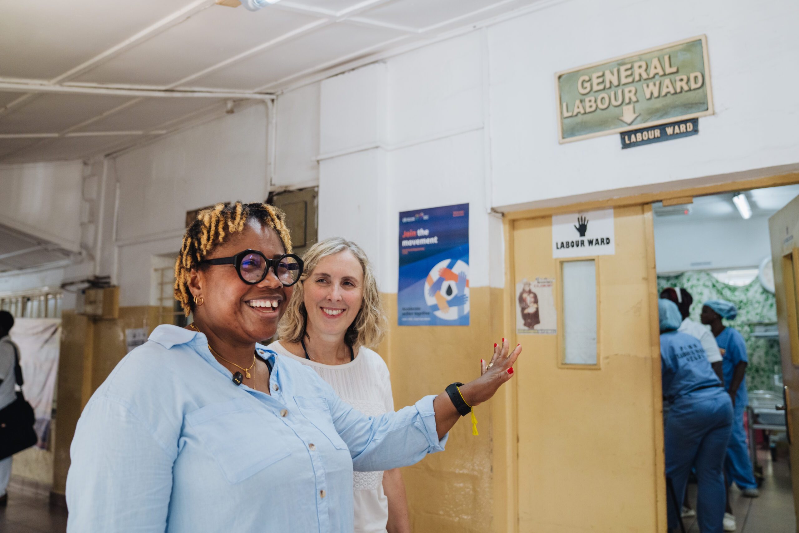 Catherine Conteh and Aly Hall visit Princess Christian Maternity Hospital, the place they first met 30 years ago.